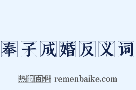 奉子成婚反义词是什么意思的图片